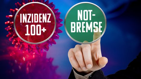 Buttons with the German words Inzidenz 100+ (incidence 100+) and Notbremse (emergency brake) step, background, travel, vaccinate, mutation, vacation, germany, safety, incidence, opening, text, holiday, concept, corona, 100, sign, party, decision, easter, emergency brake, covid, signpost, shutdown, word, one hundred, lockdown, typography, politics, green, button, virus, coronavirus, covid-19, german, health, pandemic, closed, protection, outbreak, quarantine, danger, icon image, warning, news, shield, infection, protect, europe, prevention, illness