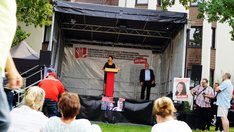 Sahra Wagenknecht auf der Postwiese
