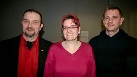 Sprecher*innenrat Markus Winterscheidt, Susanne Winterscheidt, Mike Gallow.